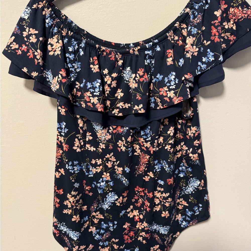 Floral Off-Shoulder One Piece